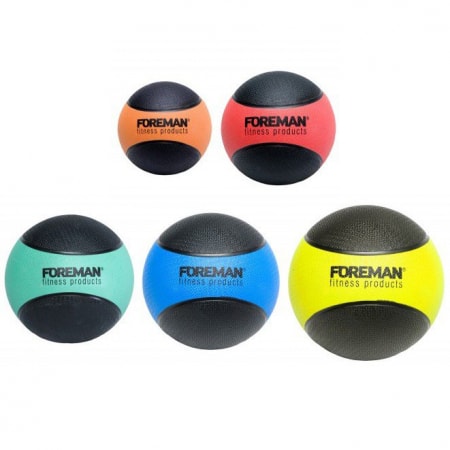 Медбол FOREMAN Medicine Ball • 1 кг, оранжевый/черный