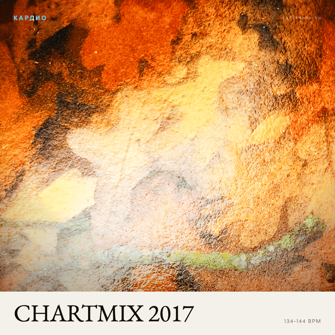 CHARTMIX  2017 — музыка для степ-аэробики 134–144 BPM