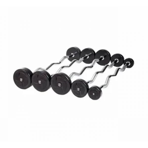 Набор ИЗОГНУТЫХ штанг PROFI-FIT • 10-30 кг • шаг 5 кг. • компл. 5шт. 