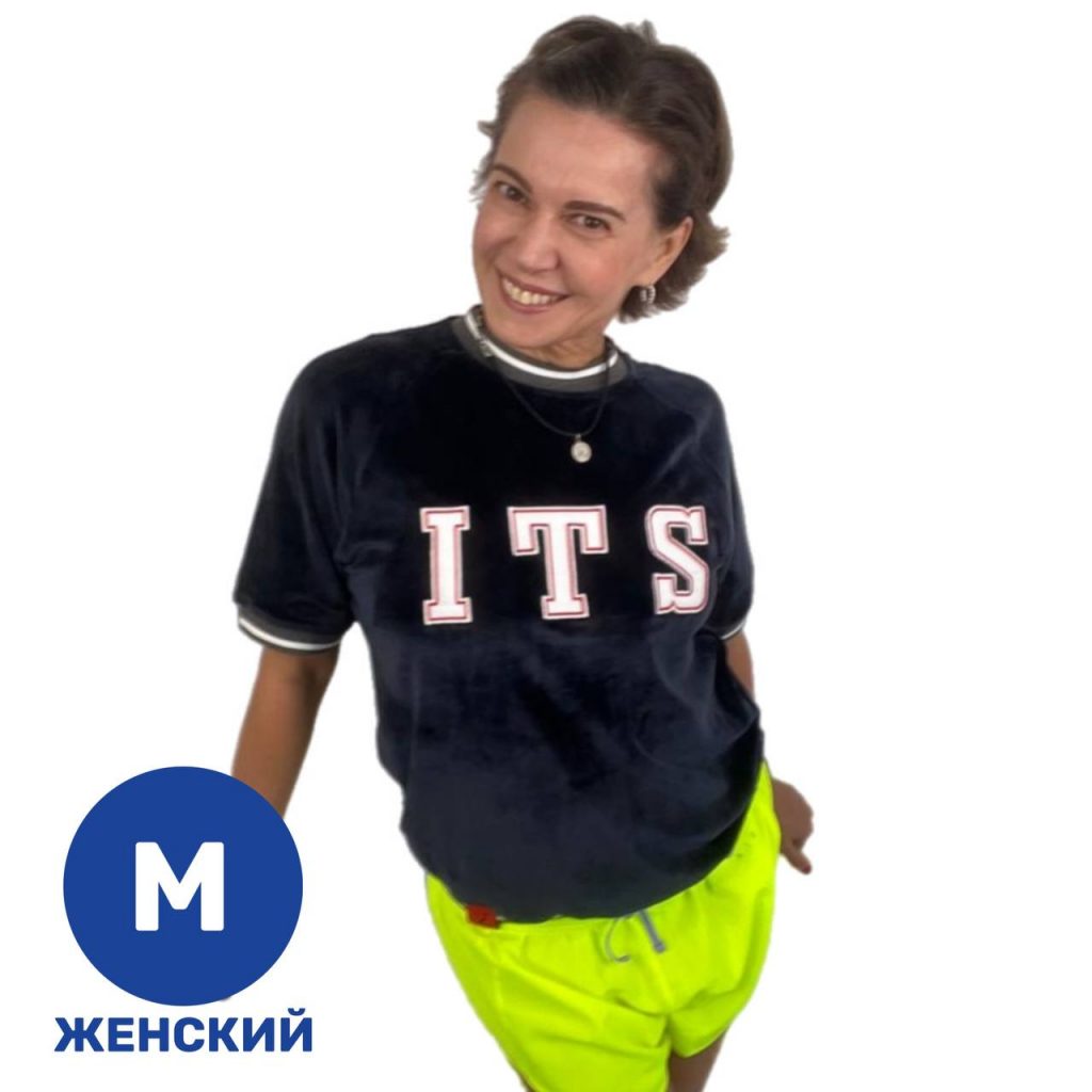 Cвитшот с укороченным рукавом • ITS Spring 2022 Limited Edition • цвет — глубокий синий • размер — М (женский) 