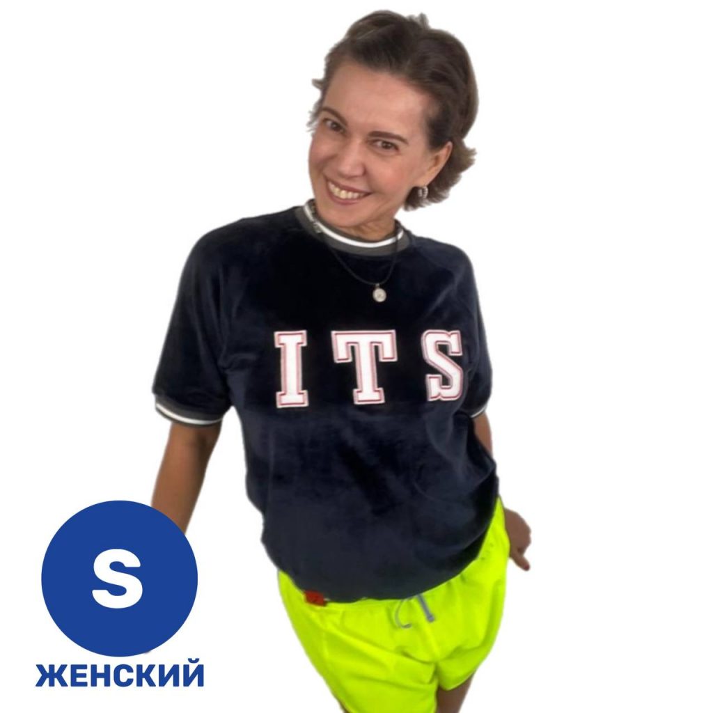 Cвитшот с укороченным рукавом • ITS Spring 2022 Limited Edition • цвет — глубокий синий • размер — S (женский) 